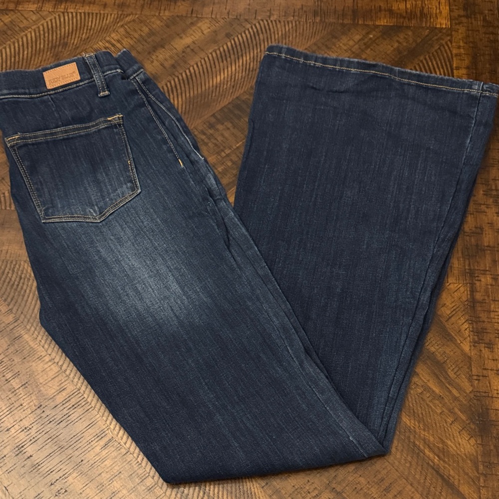 Judy Blue Pull On Flare Deep Indigo Jeans
